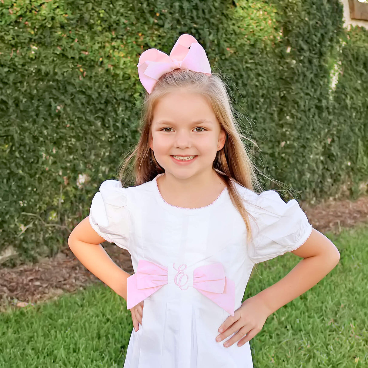 White & Pink Isabella Dress