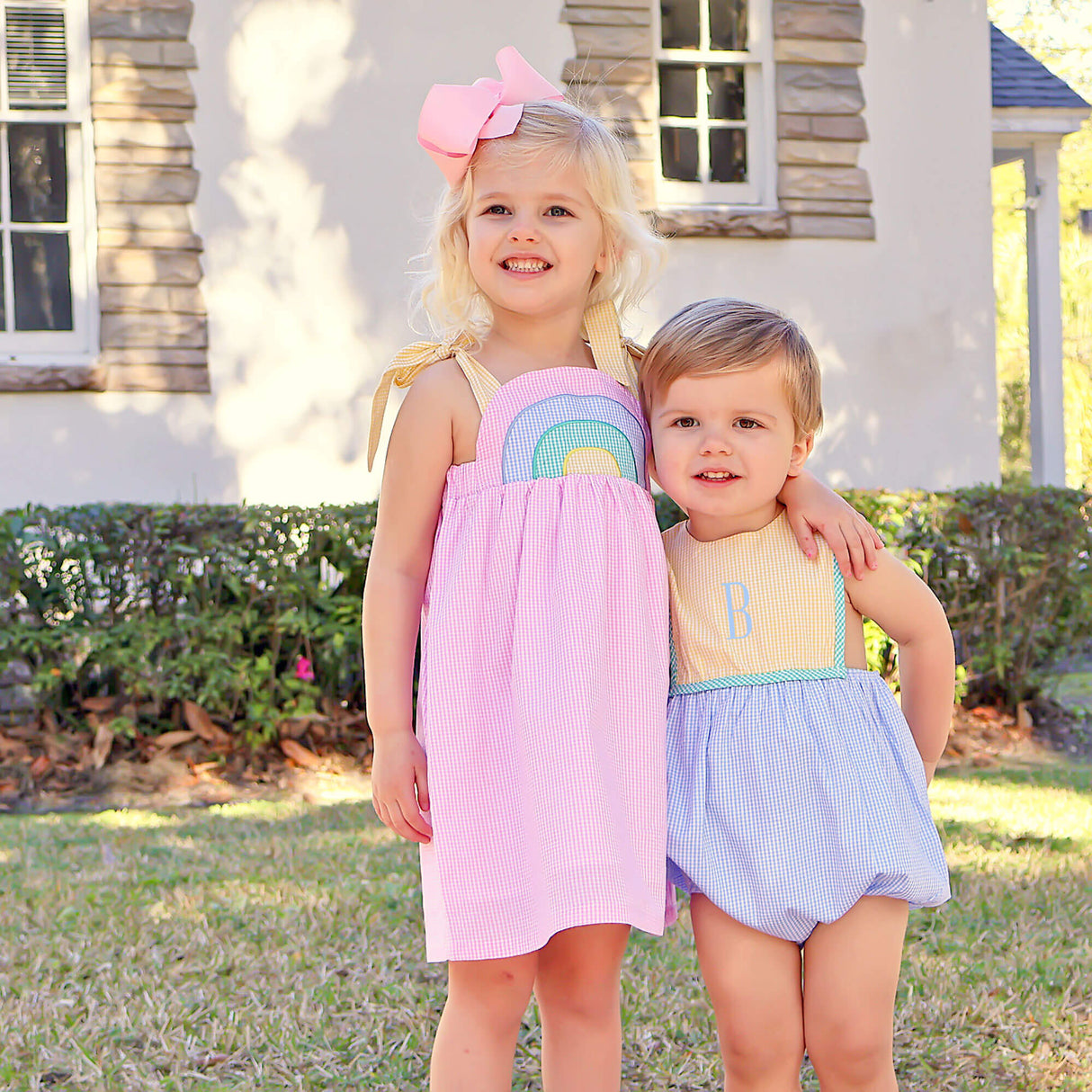 Rainbow Gingham Dress