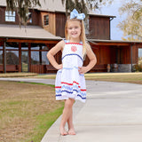 Red, Blue & Royal Ric Rac Dress