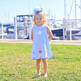 Nautical Adventure Light Blue Stripe Cleo Dress