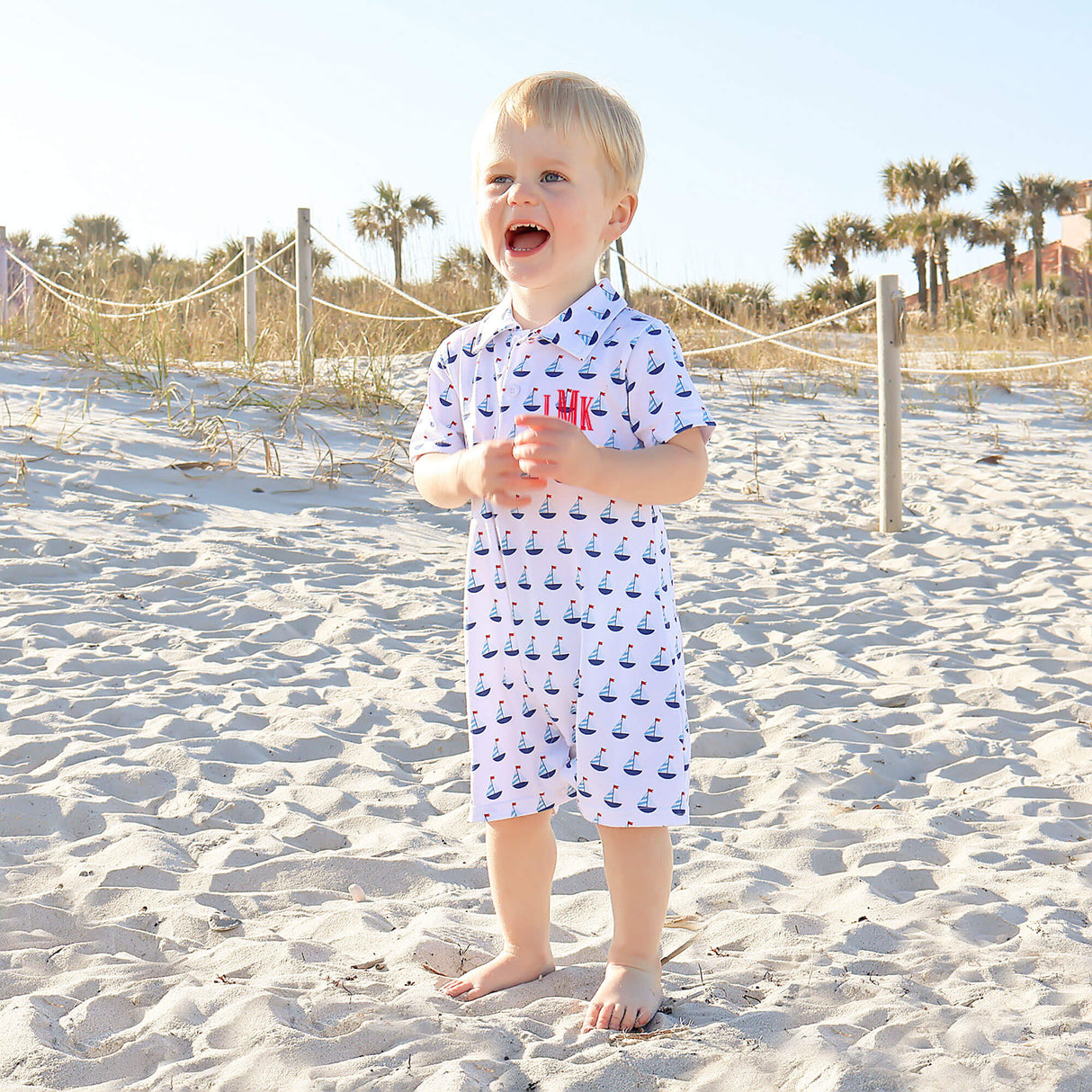 Sailboat Polo Romper