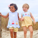 Nautical Adventure Light Blue Stripe Cleo Short Set