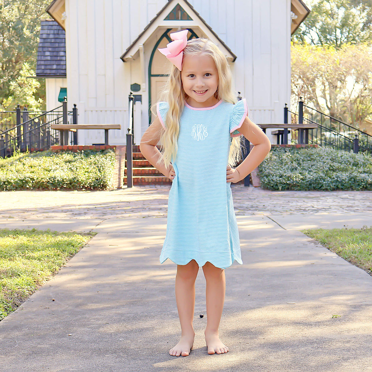 Turquoise Stripe Liv Dress