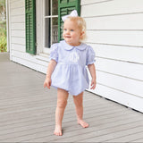 Light Blue Stripe Collared Bubble