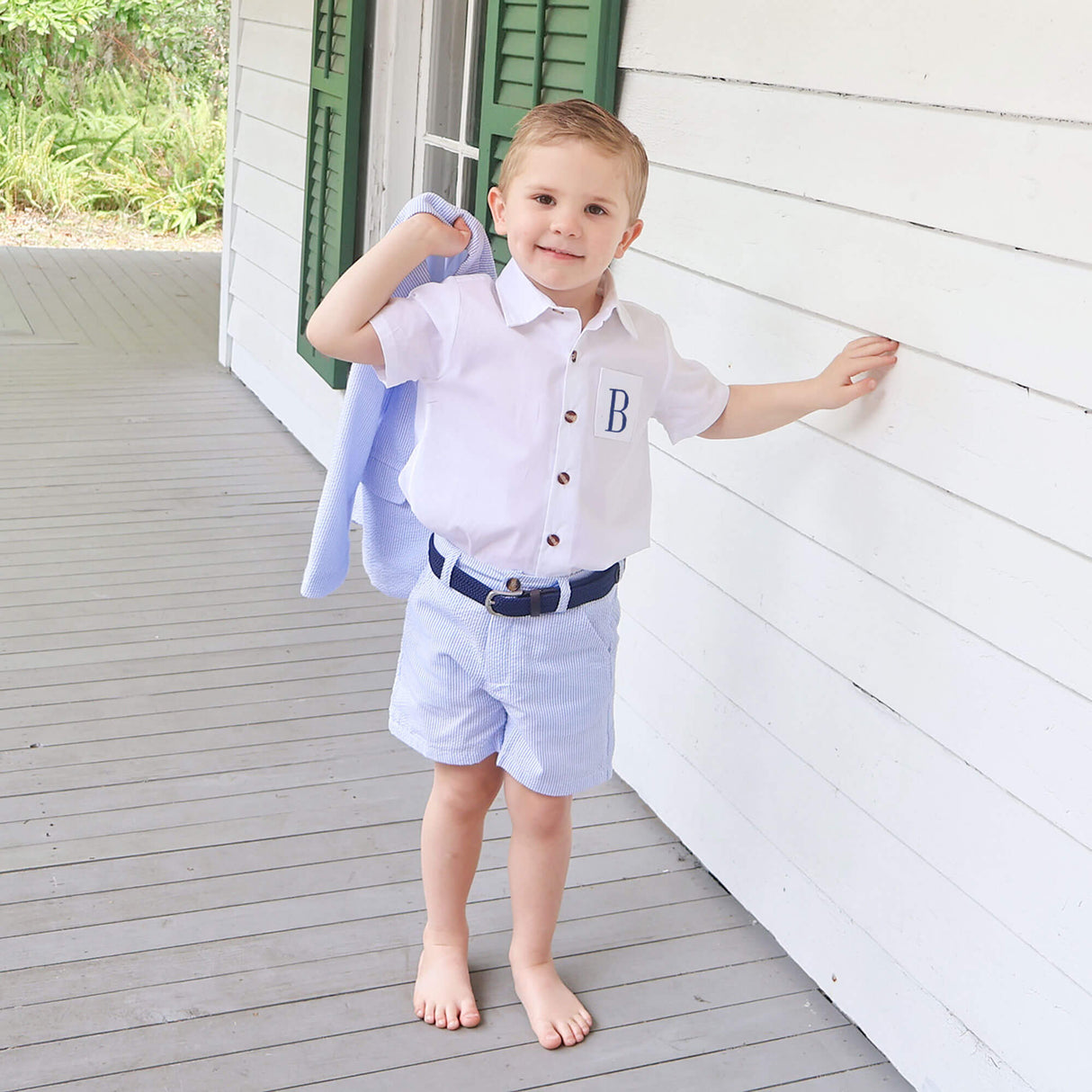 Light Blue Stripe Suit Jacket