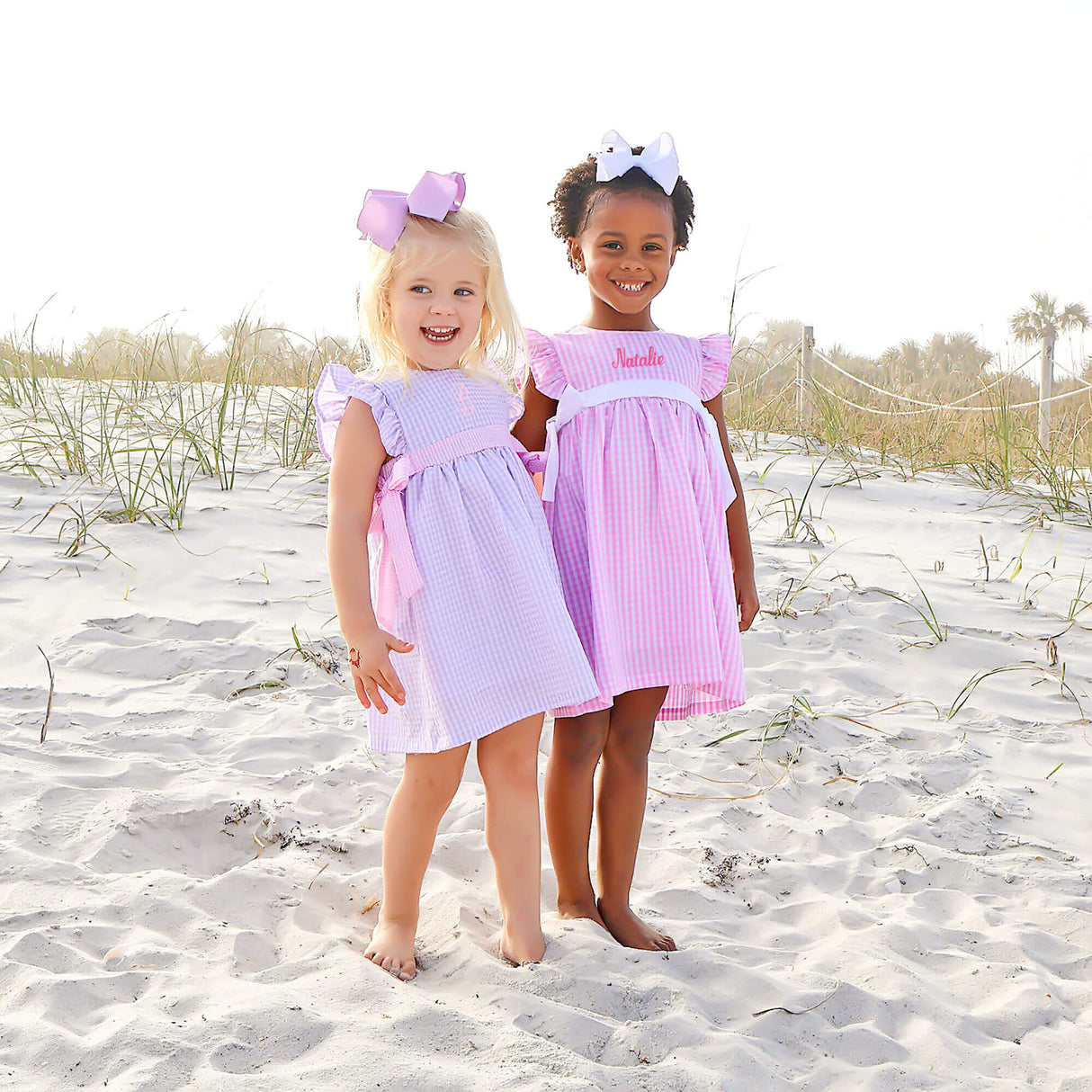 Pink Gingham & White Avery Dress