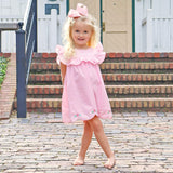 Sweet Flower Pink Bib Dress