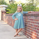 Green Stripe Sophia Dress
