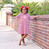 Red Stripe Sophia Dress