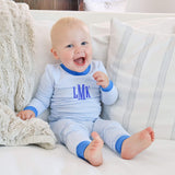 Light Blue Thin Stripe Pajamas