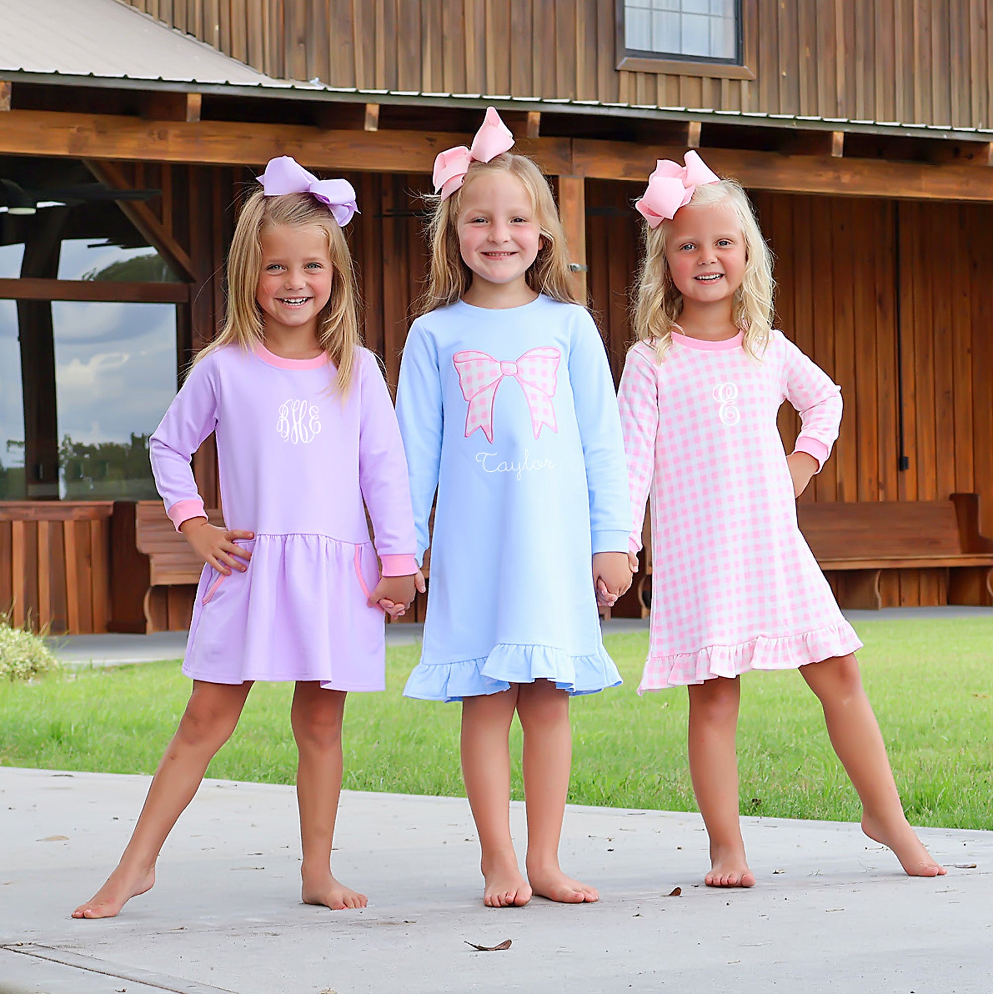 Purple Long Sleeve Pocket Dress – Classic Whimsy