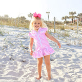 Pink Gingham Swim Cover Up