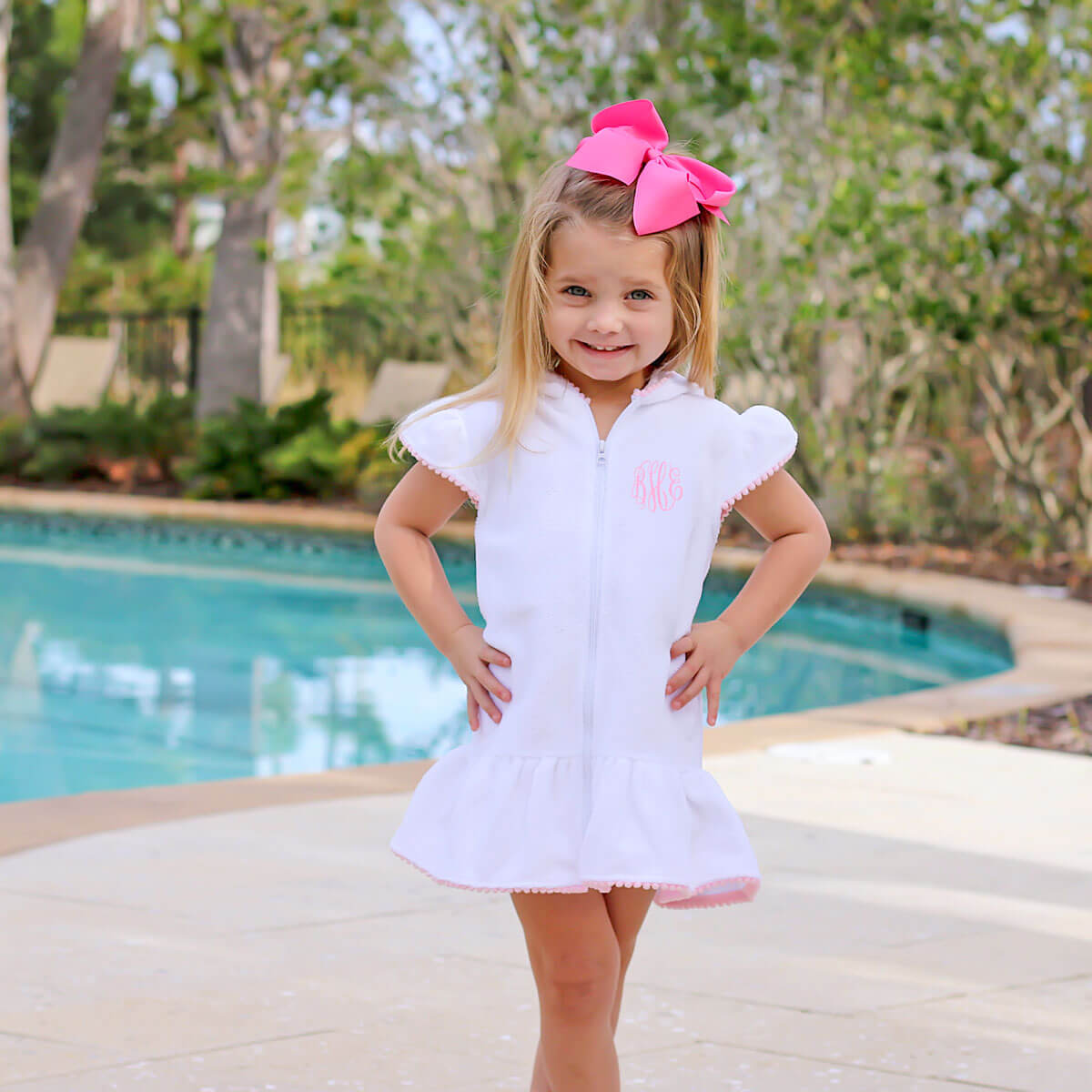 Pink Pom Pom Swim Cover Up Classic Whimsy Pink Pom Pom Swim Cover Up Classic Whimsy