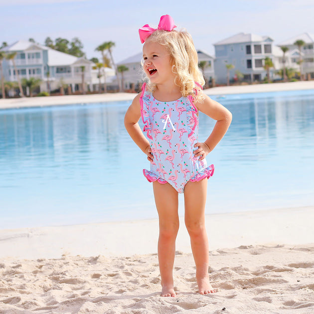 Pink Flamingo Island One Piece Swimsuit – Classic Whimsy