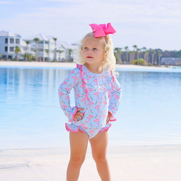 Pink Flamingo Island Rash Guard Set – Classic Whimsy