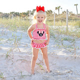 Red Mouse Ears Two Piece Swimsuit