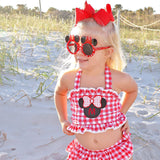 Red Mouse Ears Two Piece Swimsuit