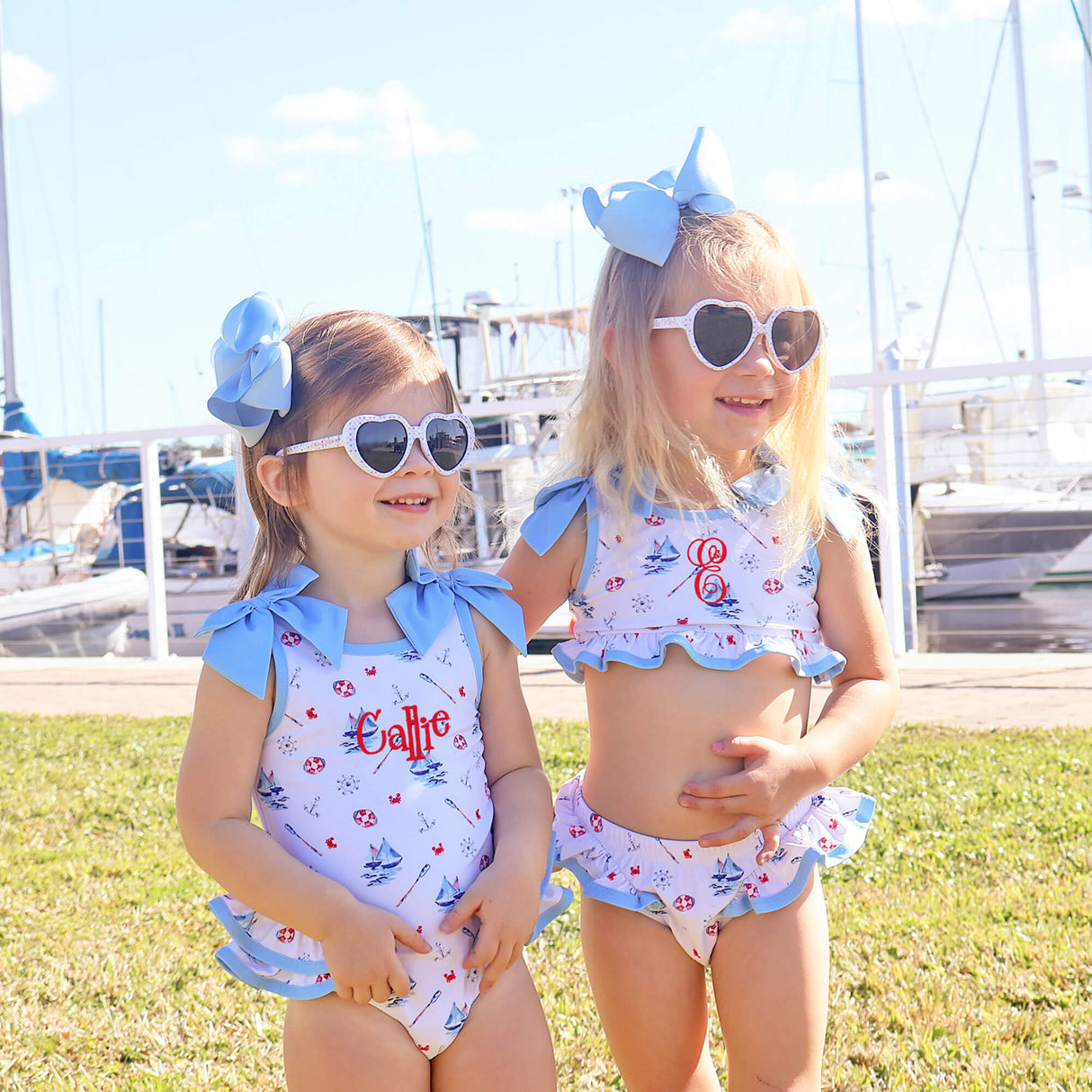 Nautical Two Piece Swimsuit