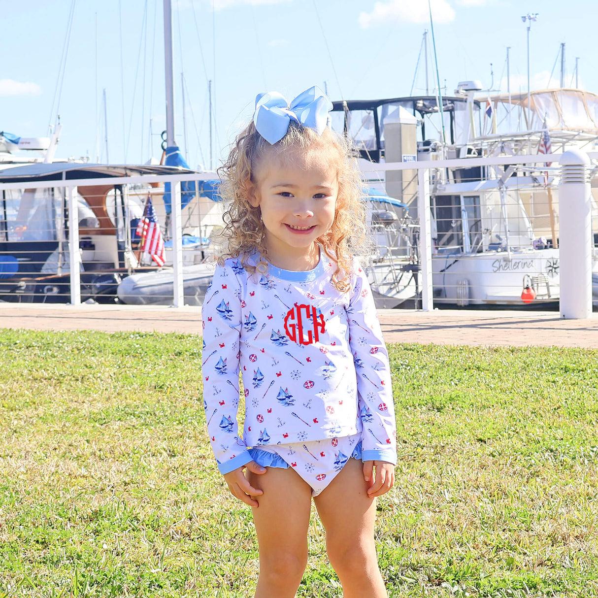 Nautical Rash Guard Set