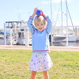 Nautical Blue with Red Trim Rash Guard