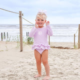 Santorini Purple Stripe Rash Guard Set