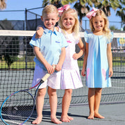 Tennis Racquet Polo Blue Stripe