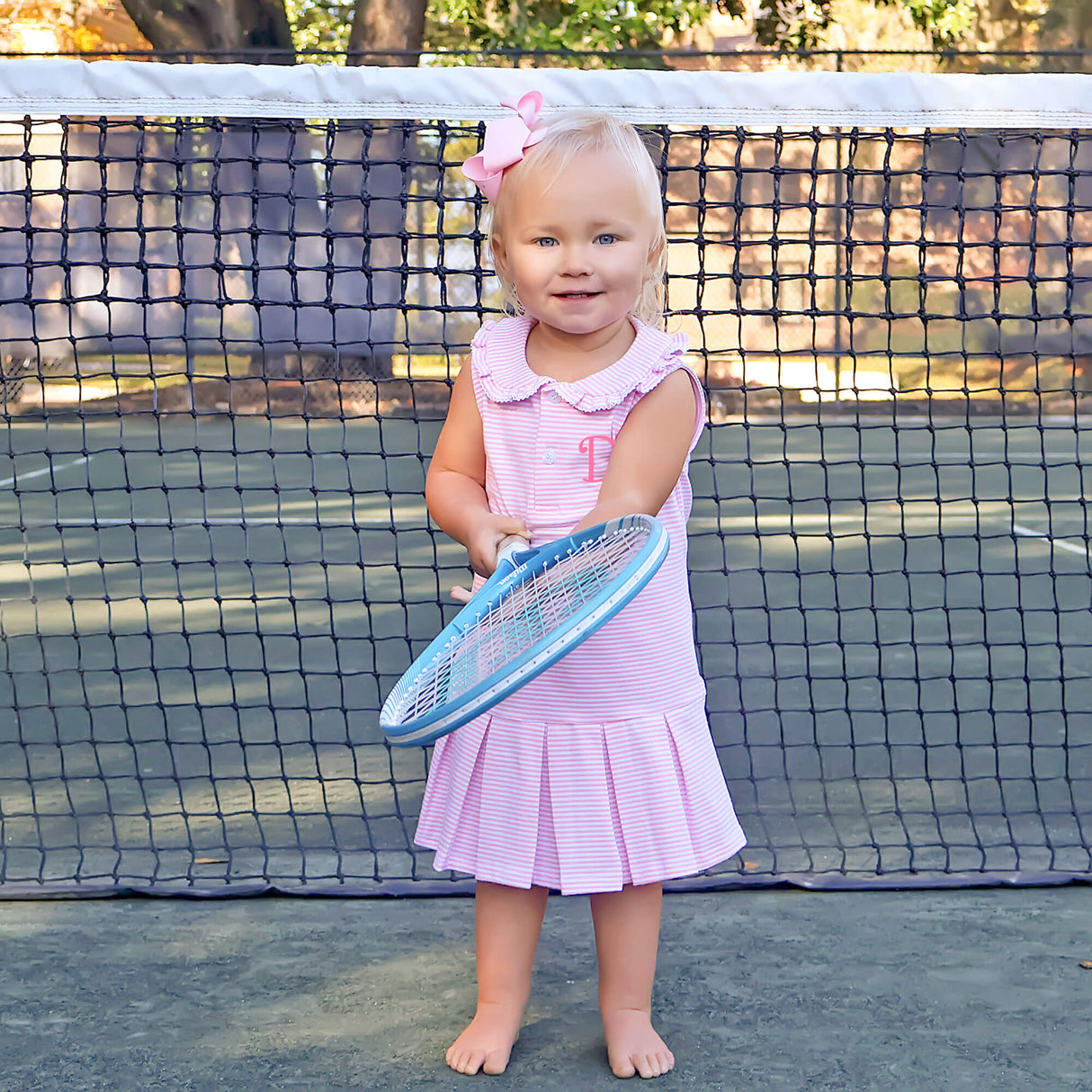 Pink Stripe Tennis Dress