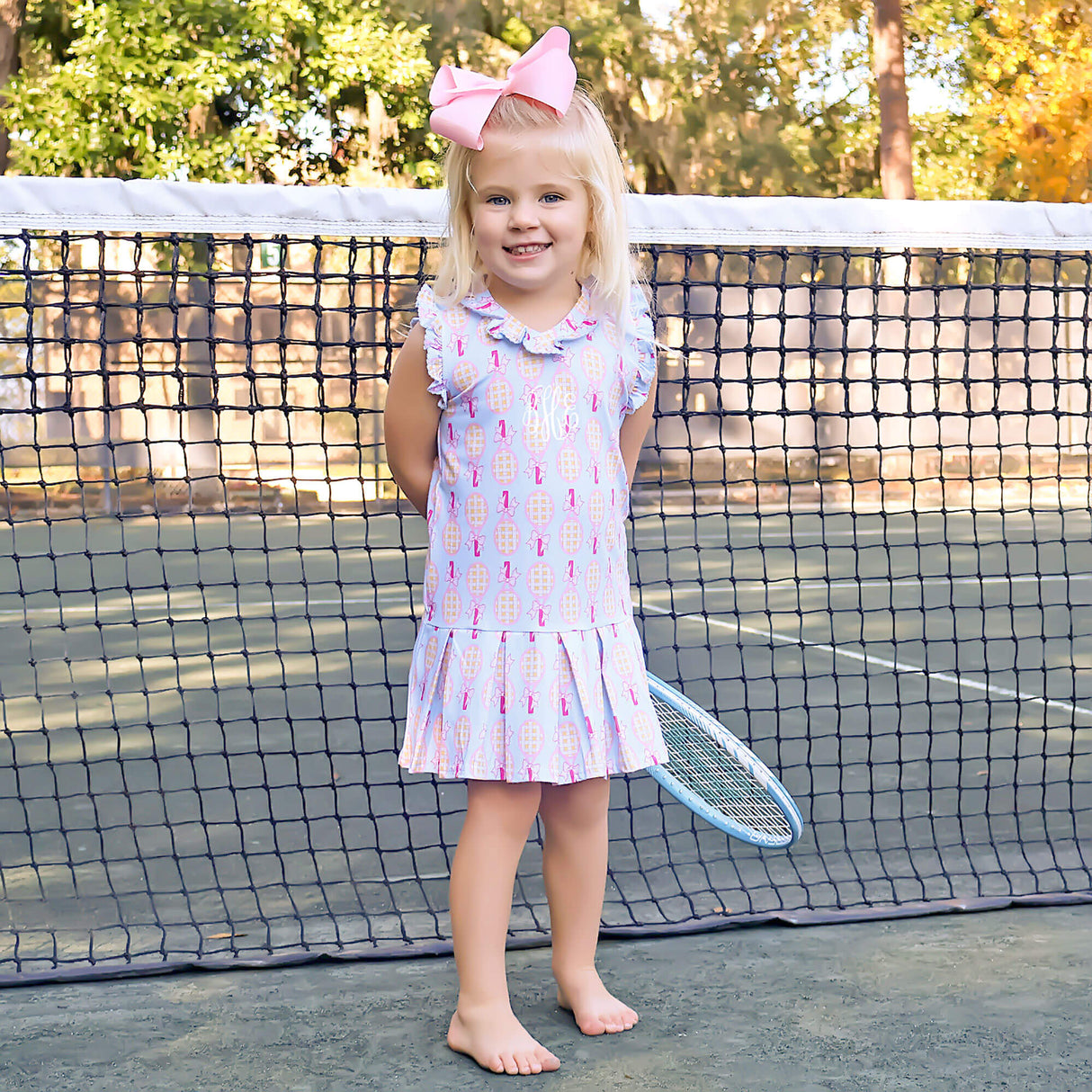 Tennis Racquet Ruffle Dress