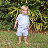 Light Blue Terry Swim Cover Up Short Set