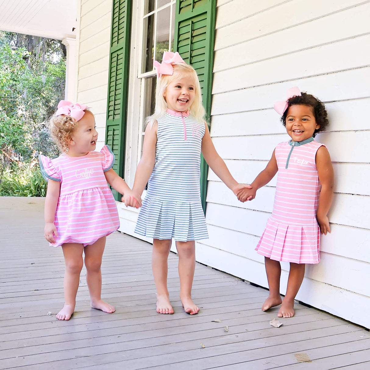 Green Stripe Tennis Dress