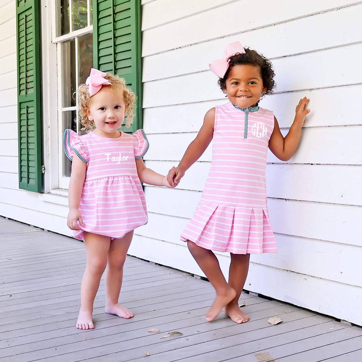Light Pink Stripe Tennis Dress