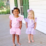 Lavender Stripe Nina Short Set