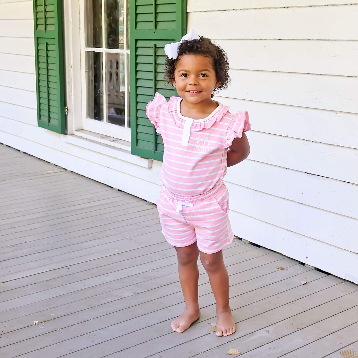 Pink Stripe Nina Short Set