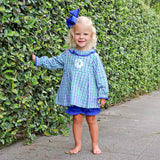 Blue & Green Gingham Eloise Bloomer Set