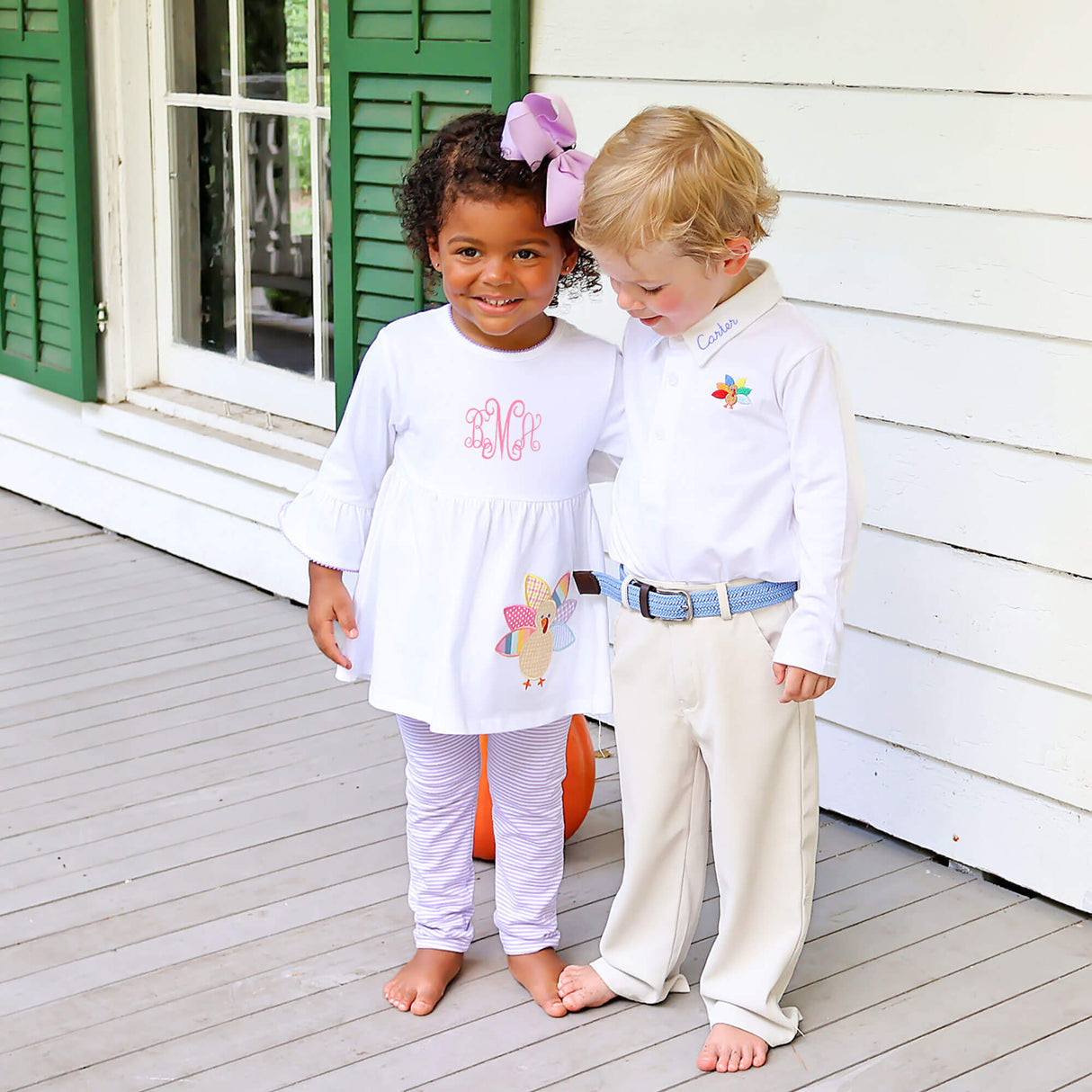 Turkey Embroidered White Long Sleeve Polo