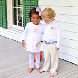 Turkey Embroidered White Long Sleeve Polo