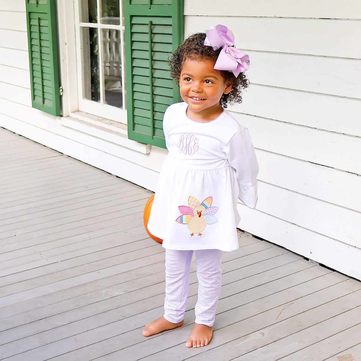 Turkey Purple Stripe Sophia Legging Set
