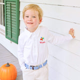 Turkey Embroidered White Long Sleeve Polo