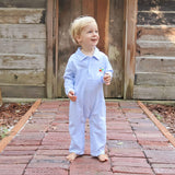 Turkey French Blue Stripe Polo Romper