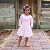 Turkey Applique Pink Izzy Dress