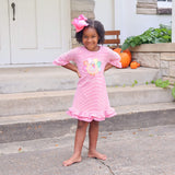 Adorable Turkey Pink Stripe Milly Dress
