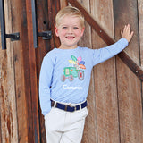 Turkey Tractor Light Blue Stripe Long Sleeve Shirt