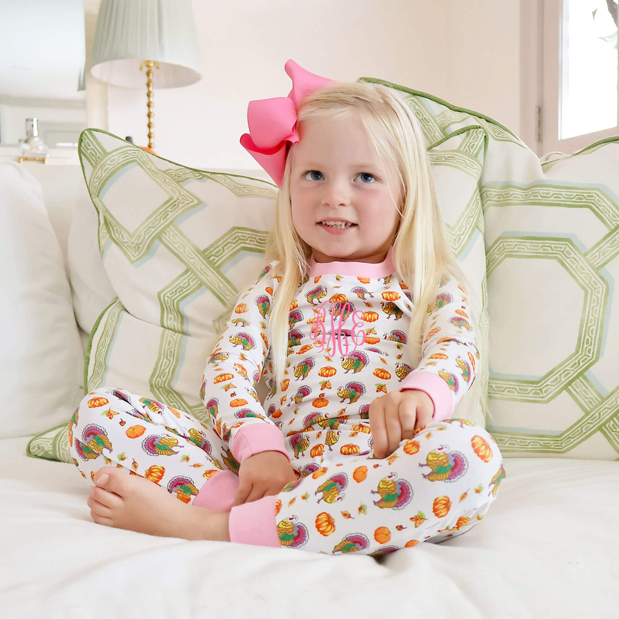 Autumn Turkey Pink Pajamas