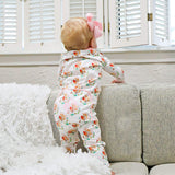 Feathery Turkey Pink Zip Sleeper