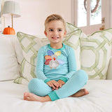 Cute Turkey Green Stripe Pajamas