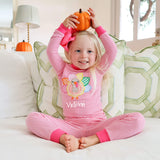 Cute Turkey Pink Stripe Pajamas