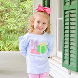 Christmas Presents Blue Long Sleeve Top