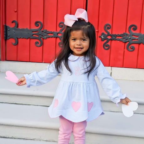 Adoring Hearts Light Blue Stripe Ruby Legging Set