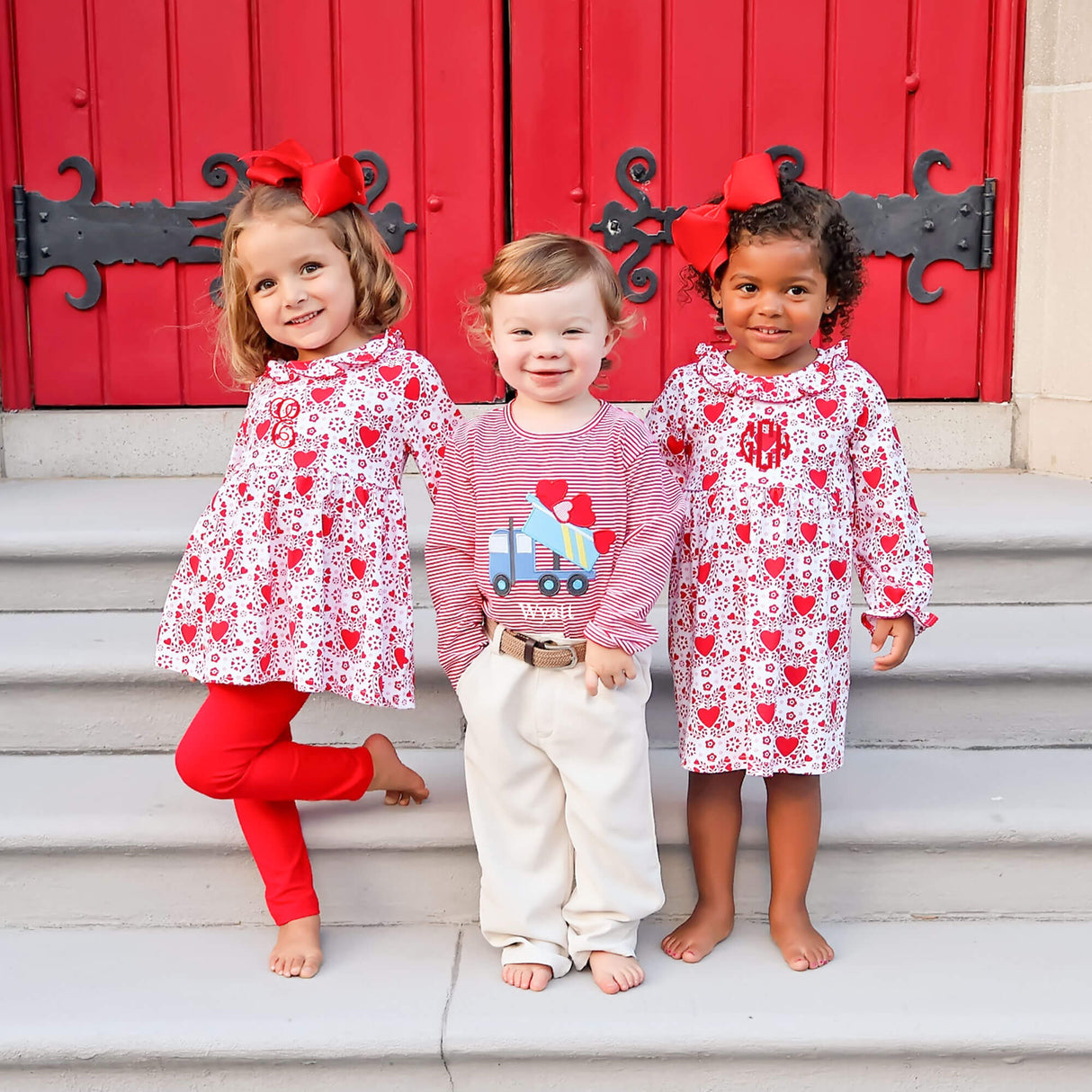 Heart Damask Print Eden Dress