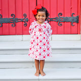 Heart Damask Print Eden Dress